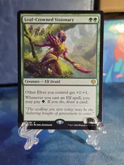 Leaf-Crowned Visionary R Dominaria United 167 NM - Image 1