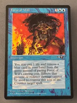 Force of Will MTG Alliances—Unplayed Near Mint—Vintage Magic: the Gathering - Image 1