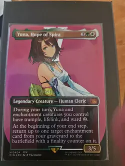 Yuna, Hope of Spira (Borderless) Final Fantasy Foil - Image 1