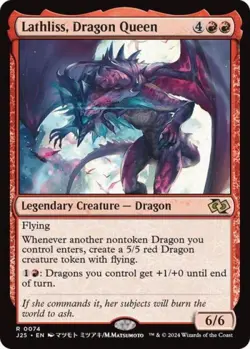 ~ Lathliss, Dragon Queen (Anime) ~ NM ~ Foundations Jumpstart ~ MTG ~ - Image 1