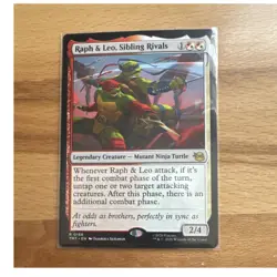 Magic: The Gathering Raph & Leo, Sibling Rivals Legendary Creature TMT Rare 0166 - Image 1