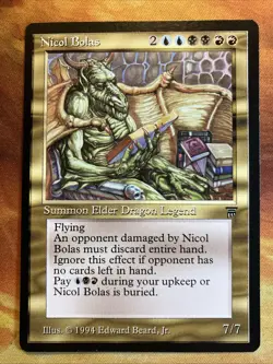 MTG Nicol Bolas Legends Near-Mint Condition Rare Elder Dragon Vintage!! - Image 1