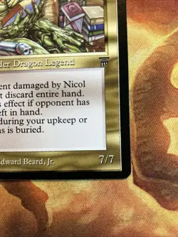 MTG Nicol Bolas Legends Near-Mint Condition Rare Elder Dragon Vintage!! - Image 5