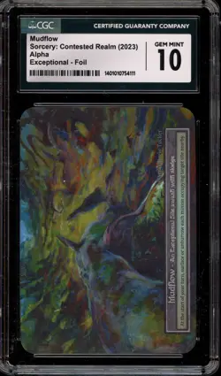 Sorcery Contested Realm Mudflow Alpha Exceptional Foil CGC 10 Gem Mint - Image 1