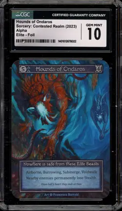 Sorcery Contested Realm Hounds of Ondaros Alpha Elite Foil CGC 10 Gem Mint - Image 1