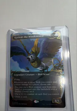 Kastral, the Windcrested (Borderless) (Raised Foil) Bloomburrow Foil - Image 1