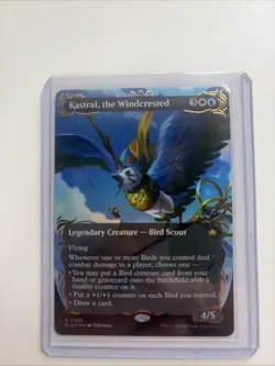 Kastral, the Windcrested (Borderless) (Raised Foil) Bloomburrow Foil - Image 2