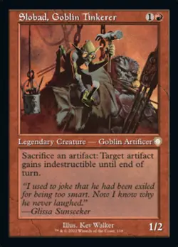 Slobad, Goblin Tinkerer (Retro) [The Brothers' War Commander] Magic MTG - Image 1