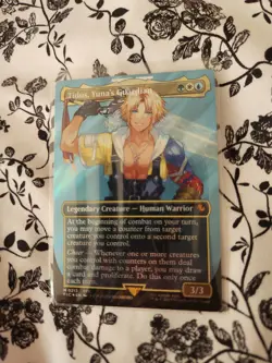 Tidus Yuna's Guardian Borderless Surge Foil Commander FINAL FANTASY Damaged - Image 1