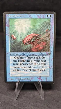 Mana Drain - MTG Magic the Gathering - Legends - Signed by Artist - Image 1