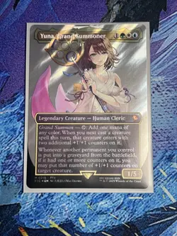 Yuna, Grand Summoner (Borderless) (Surge Foil) Commander: Final Fantasy Foil - Image 1
