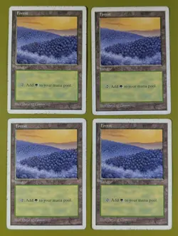 Forest (449) x4 Fifth Edition 5th 4x Magic the Gathering MTG White Border - Image 1