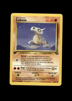 1999 Pokemon Jungle Unlimited 1st Edition: # 50 Cubone NR-MINT - Image 1