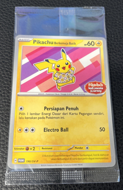 Pokemon Berkemeja Flower Promo Pikachu's Indonesia Journey Card 190/SV-P 🔥 x1 - Image 2