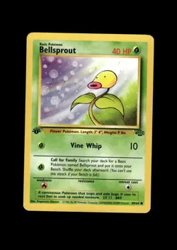 1999 Pokemon Jungle Unlimited 1st Edition: # 49 Bellsprout NR-MINT - Image 1