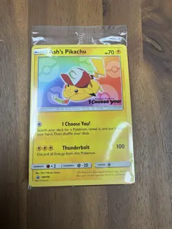 Ash's Pikachu SM108 Promo Sealed Pokemon TCG I Choose You! - Image 1