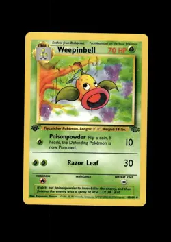 1999 Pokemon Jungle Unlimited 1st Edition: # 48 Weepinbell NR-MINT - Image 1