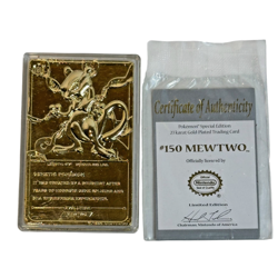 Pokemon 23K Gold Plated #150 Mewtwo Trading Card 1999 Burger King - Image 2