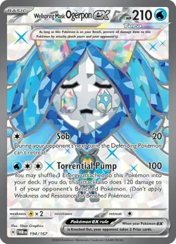 Wellspring Mask Ogerpon EX 194/167 Ultra Rare Full Art S&V Twilight Masquerade - Image 1