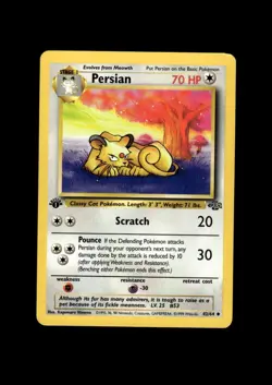 1999 Pokemon Jungle Unlimited 1st Edition: # 42 Persian EX-EXMINT - Image 1