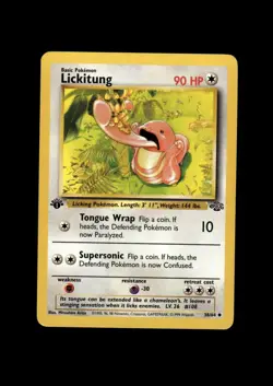 1999 Pokemon Jungle Unlimited 1st Edition: # 38 Lickitung NR-MINT - Image 1