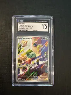 CGC 10 Bulbasaur 143/142 Pokemon Stellar Crown Illustration Rare Alt Art - Image 1