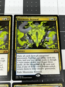 Mnemonic Betrayal x4 Playset, Guilds of Ravnica Regular Mythic, NM Never Played - Image 2