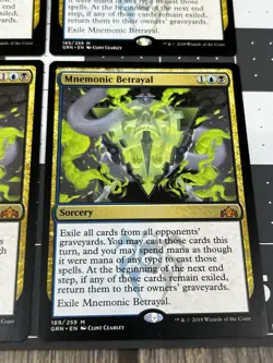 Mnemonic Betrayal x4 Playset, Guilds of Ravnica Regular Mythic, NM Never Played - Image 3