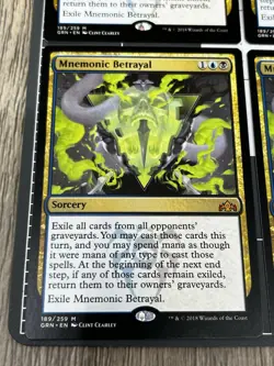 Mnemonic Betrayal x4 Playset, Guilds of Ravnica Regular Mythic, NM Never Played - Image 4