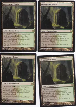 Four (4) MTG Overgrown Tomb NM from the Ret urn to Ravnica Set. NM x4 - Image 1