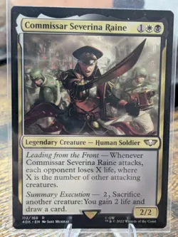 Magic: The Gathering Commissar Severina Raine Rare Creature Warhammer 40000 112… - Image 1