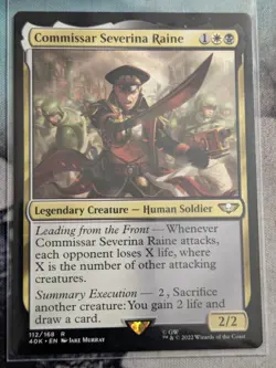 Magic: The Gathering Commissar Severina Raine Rare Creature Warhammer 40000 112… - Image 3