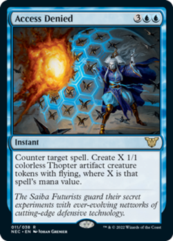 1x Access Denied NM-Mint, English Commander: Kamigawa: Neon Dynasty MTG Magic - Image 1