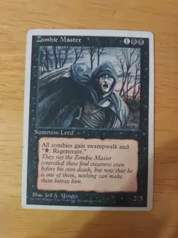 1995 4th Edition MTG zombie Master Magic The Gathering CCG EX summon land - Image 1