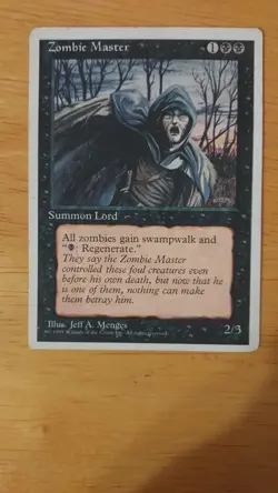 1995 4th Edition MTG zombie Master Magic The Gathering CCG EX summon land - Image 2