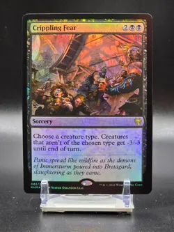 Crippling Fear 82 R Kaldheim Magic: The Gathering NM/M Foil - Image 1