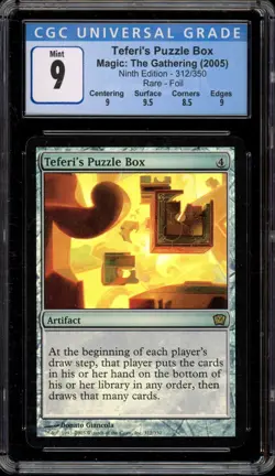 Magic The Gathering MTG Teferi's Puzzle Box Ninth Edition Rare Foil #312 CGC 9 - Image 1