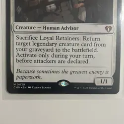 NMT MTG Loyal Retainers Commander Masters Regular Mythic Human Advisor Creature - Image 3