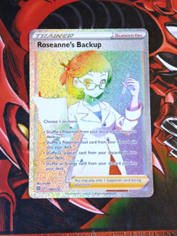 Roseanne’s Backup - 180/172 - Secret Rare Rainbow - Brilliant Stars Pokemon MP - Image 1