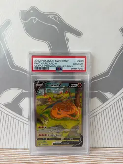 Pokemon 2022 Full Art Charizard V PSA 10 Black Star Promo UPC SWSH260 - Image 1