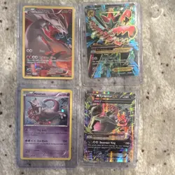 Pokemon TCG Holo 4-Card Lot Reshiram Mewtwo M Scizor EX M Tyranitar EX - Image 1