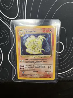 Pokemon TCG Base Set Ninetales 12/102 Holo Rare 1999 WOTC 80 HP - Image 1