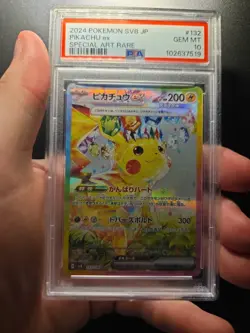Pokemon Pikachu EX PSA 10 SV8 Super Electric Breaker SAR JAPANESE 132 - Image 1
