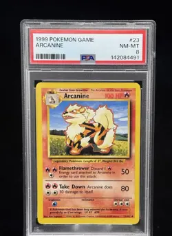 Arcanine #23 Base Set 1999 Pokemon Game PSA 8 🔥 - Image 1