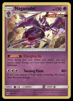 Naganadel 108/214 Holo Rare Lost Thunder Pokemon Holo Lightly Played - Image 1