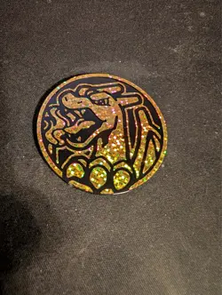 Charizard Pixelated Holo Gold & Black Pokemon TCG Celebrations Jumbo Coin - Image 1