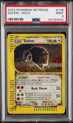 2003 POKEMON SKYRIDGE HOLO CRYSTAL #148 GOLEM PSA 9 - Image 1