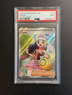 2025 Pokemon PFL EN-Dawn #118 Ultra Rare PSA 9 - Image 1