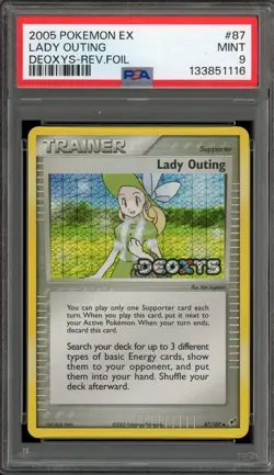 Pokemon Lady Outing EX Deoxys Reverse Holo #87 PSA 9 Mint - Image 1
