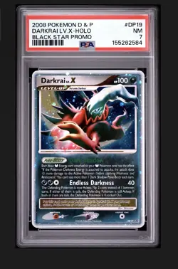 2008 POKEMON DIAMOND & PEARL BLACK STAR PROMO #DP19 DARKRAI LV.X-HOLO PSA 7 NEW - Image 1